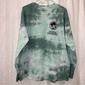 National Geographic tie dye long sleeve